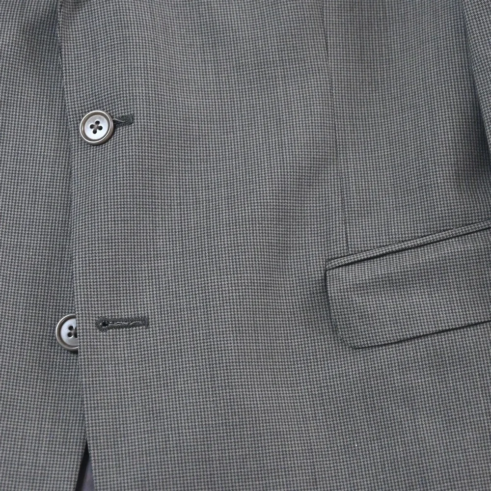 Brooks Brothers 42R Brown Houndstooth Stretch Wool‎ Blazer Jacket Sport Coat
